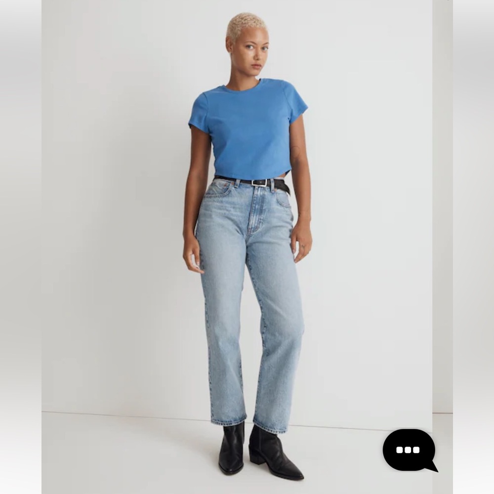 Madewell Curvy 90s Straight Leg Jeans - Medium Blue